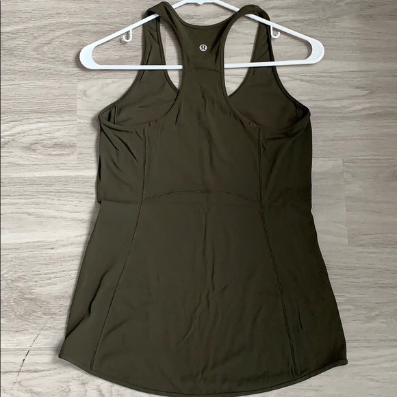 Moss Green Lululemon Racer Back Tanktop - Picture 2 of 4